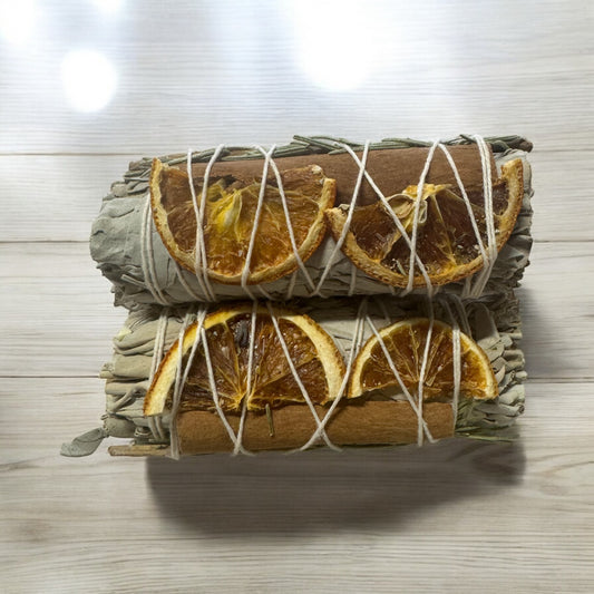 White Sage w/ Orange Slices, Cinnamon, and Rosemary