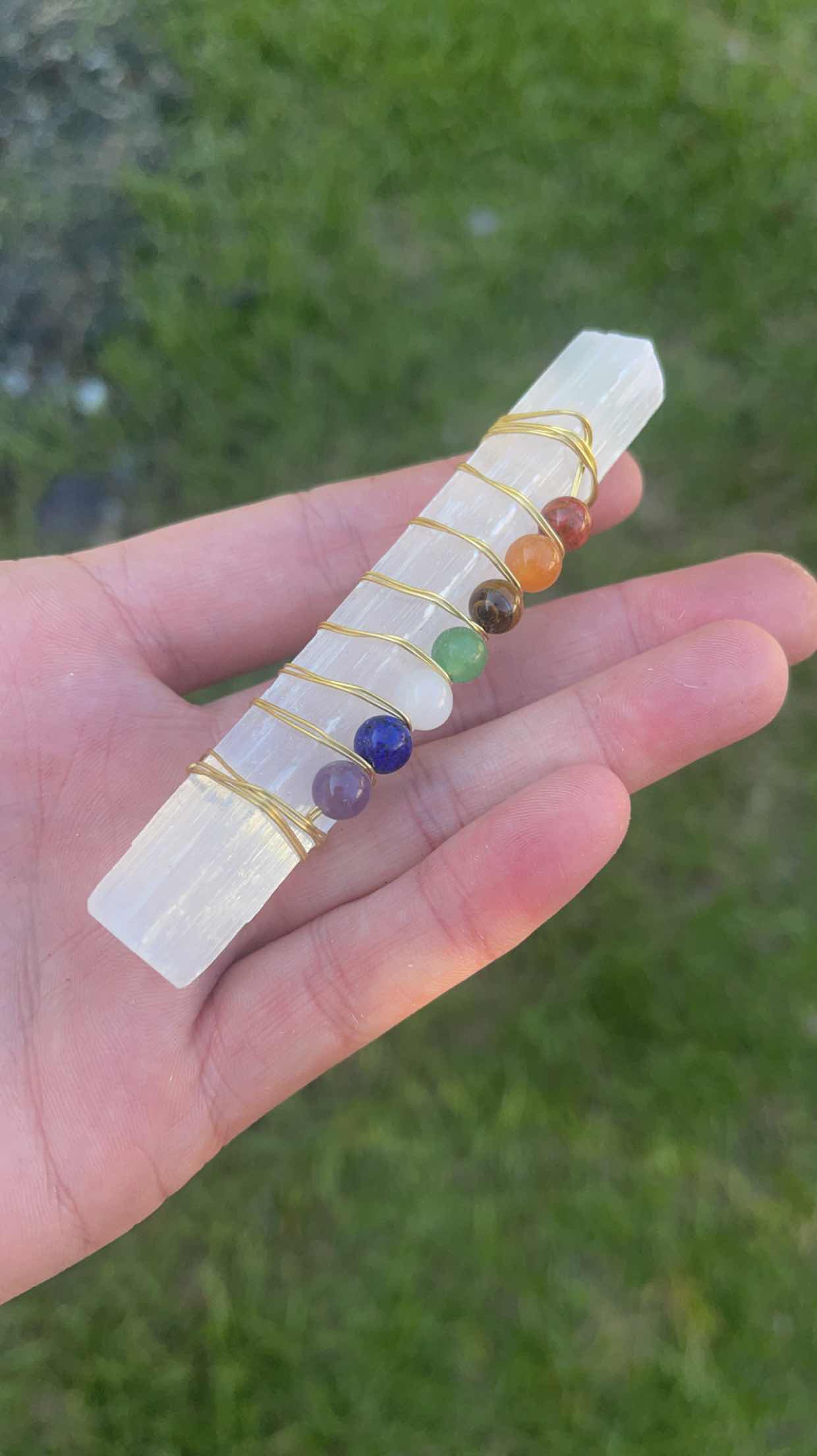 Chakra Selenite Wands [GOLD]